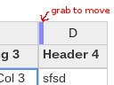 Moving a column